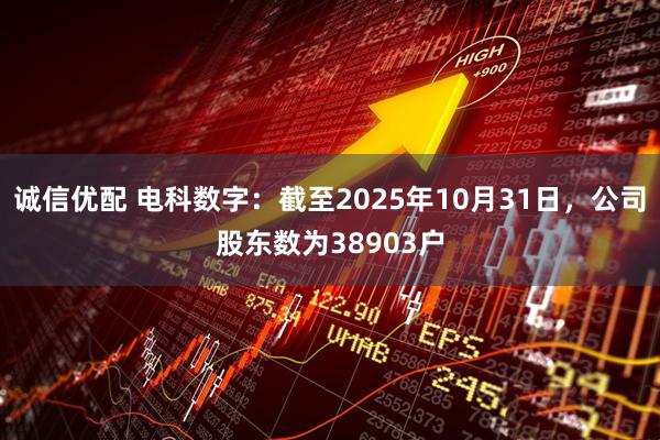 诚信优配 电科数字：截至2025年10月31日，公司股东数为38903户